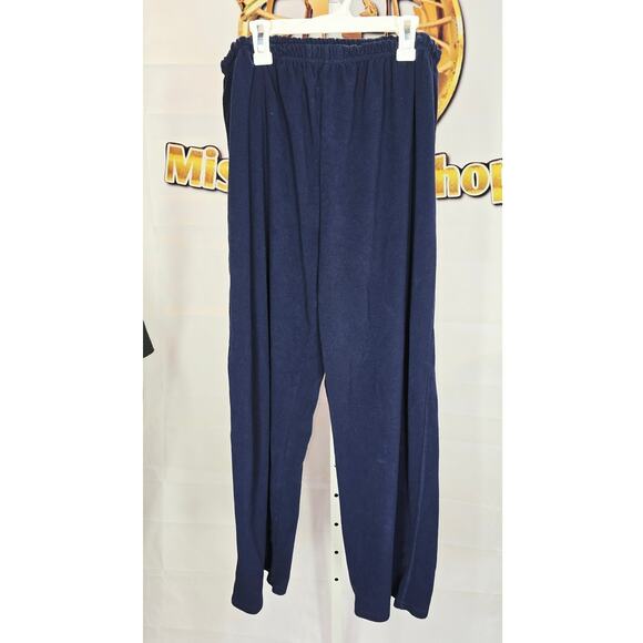 St. Eve Intimates Navy Blue Fleece Pajama Set - Size Large - Picture 4 of 8